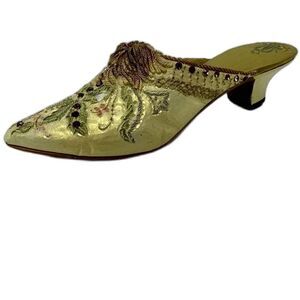 Vintage Nostalgia Collectible Miniature Shoe Figurine Slide On If The Shoe Fits